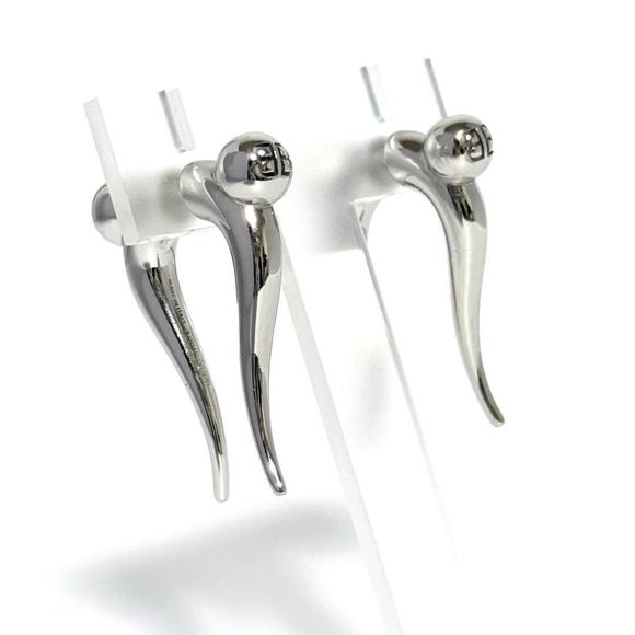 BALENCIAGA Force Double Horn Earrings in Silver 925 - Picture 4 of 9